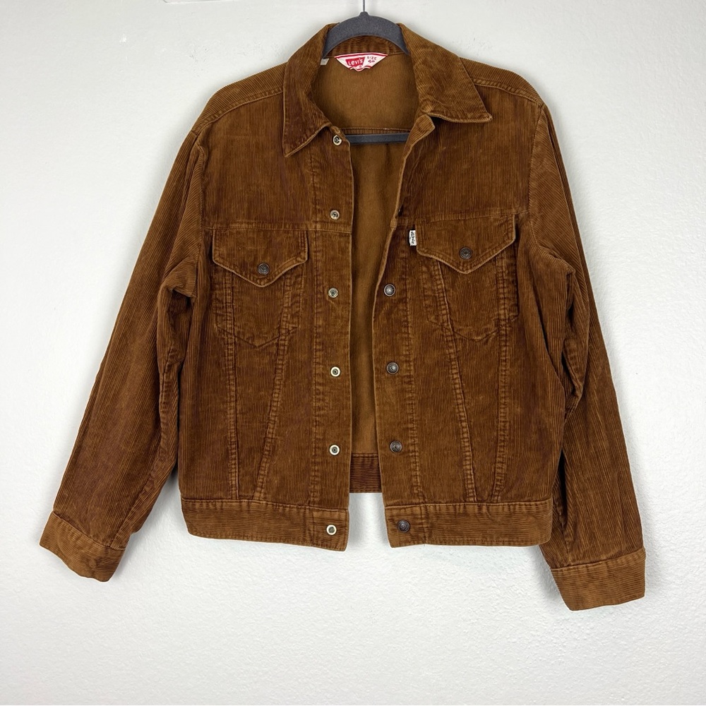 Vintage 70s Levi’s | Brown Tan Camel Corduroy Jacket 40